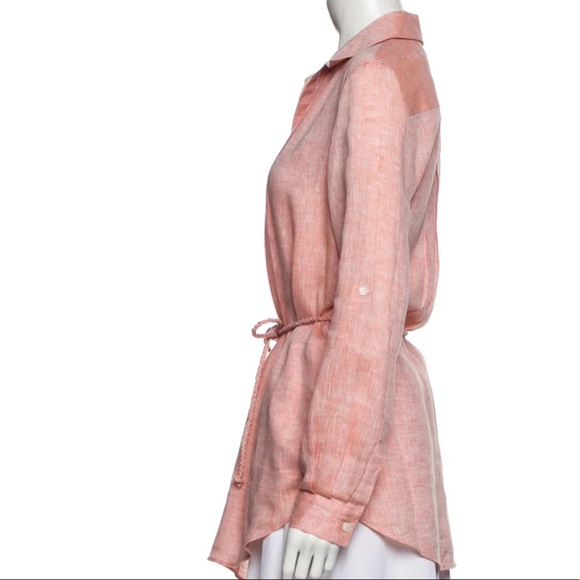 Lafayette 148 Linen Button-Up Top - Picture 2 of 3